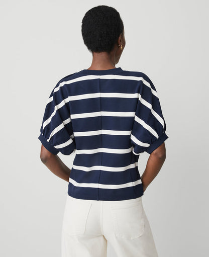 Striped Ponte Dolman Top