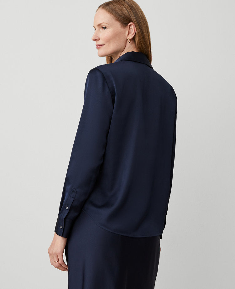 Petite Satin Essential Shirt