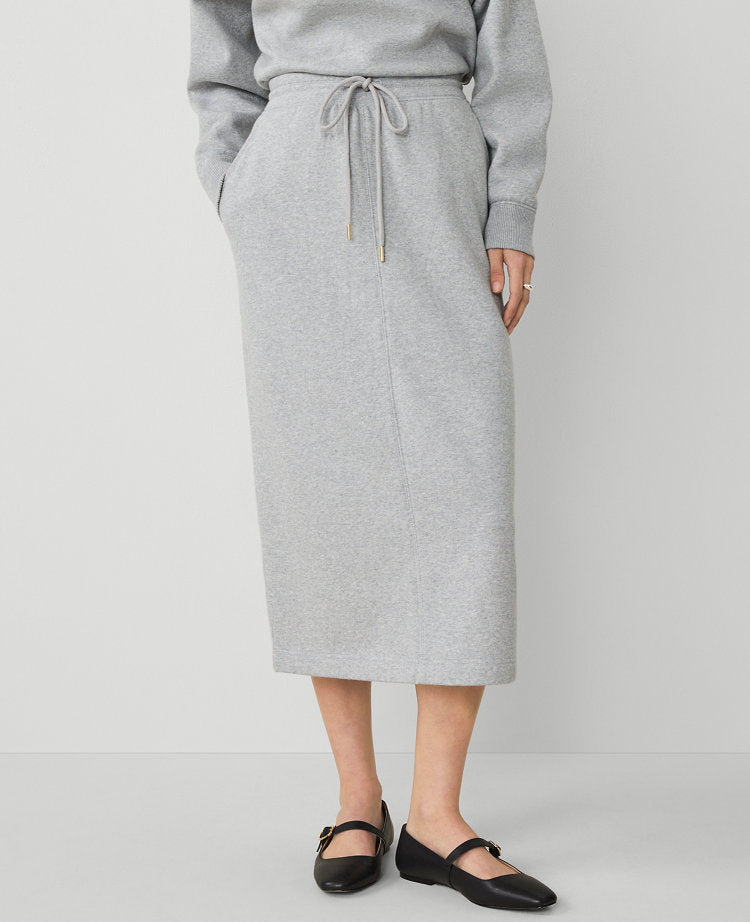 Weekend Collection Fleece Midi Skirt