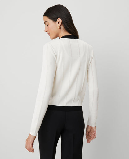 Contrast Trim Cardigan