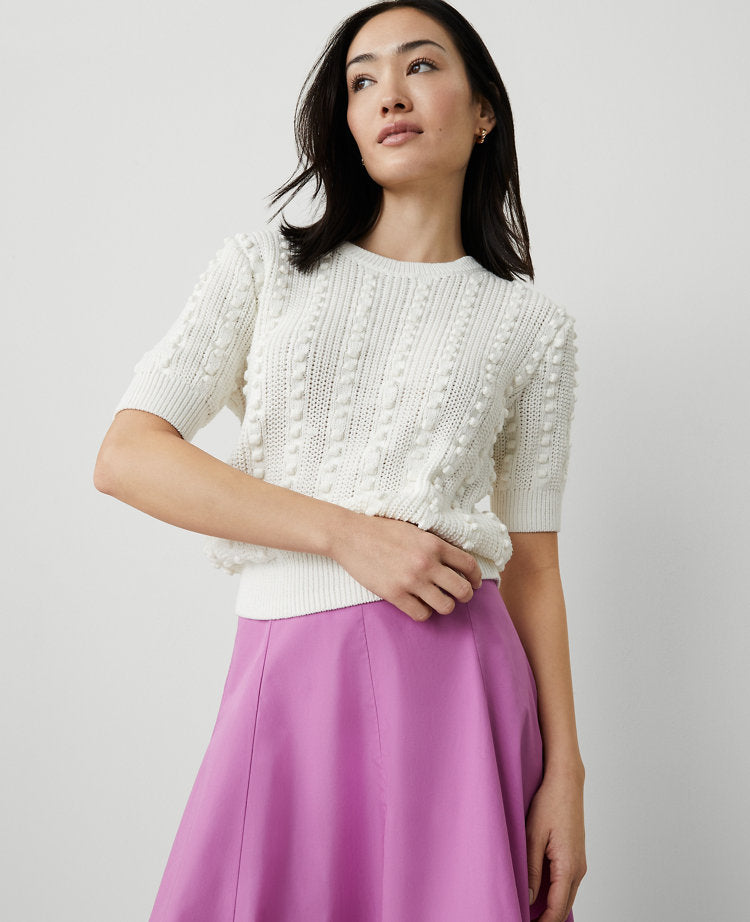 Popcorn Stitch Sweater Tee