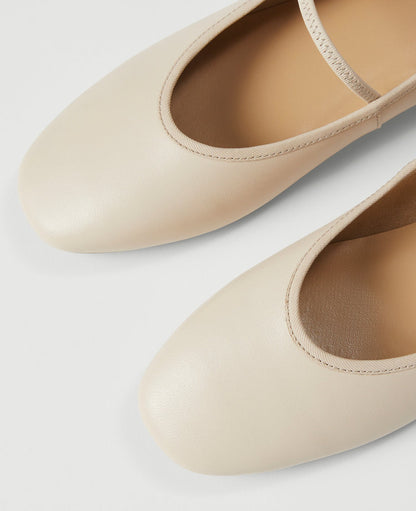 Mary Jane Leather Ballet Flats