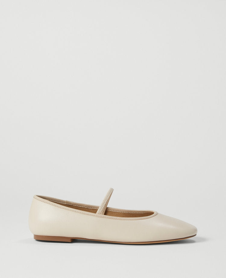 Mary Jane Leather Ballet Flats