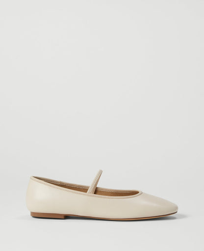 Mary Jane Leather Ballet Flats