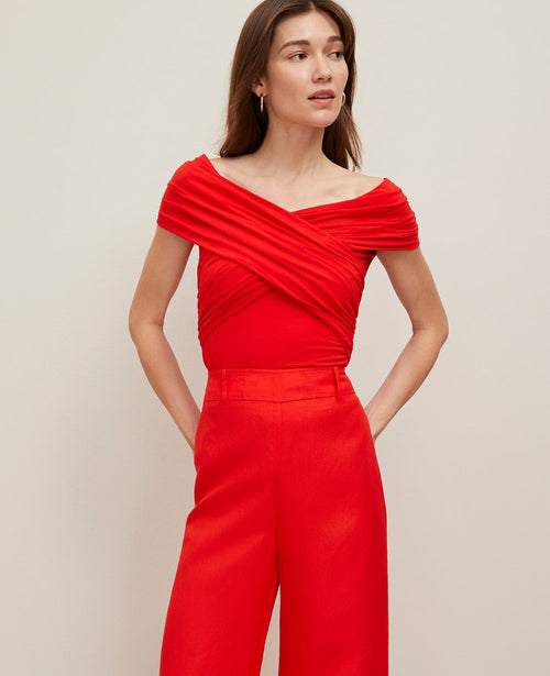 Crisscross Off-The-Shoulder Top