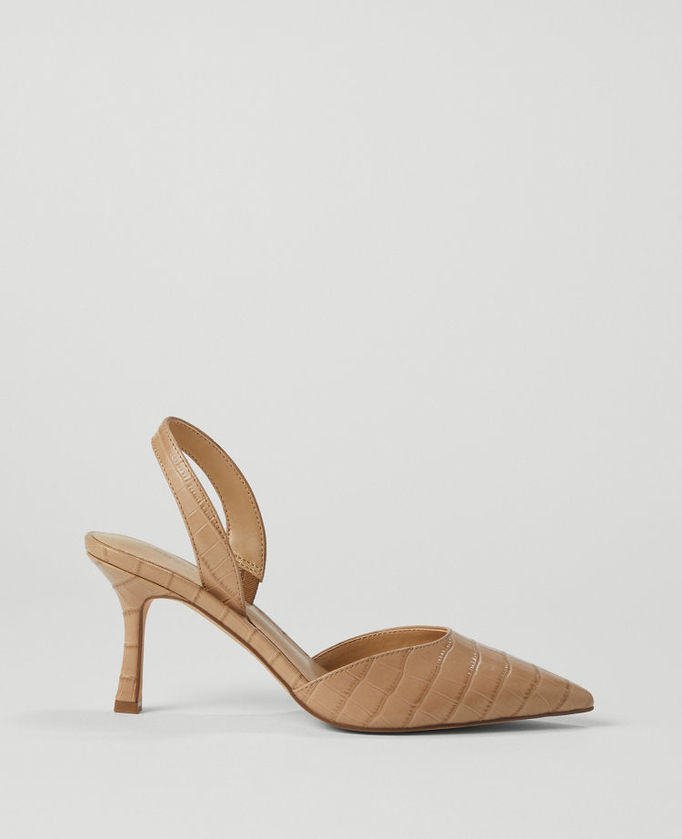 Kerry Embossed Slingback Pumps