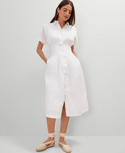 Weekend Collection Pleated Midi Shirtdress