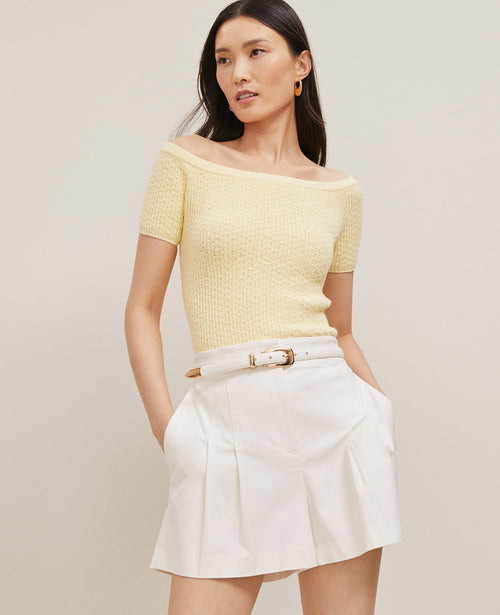 Textured Off-The-Shoulder Sweater