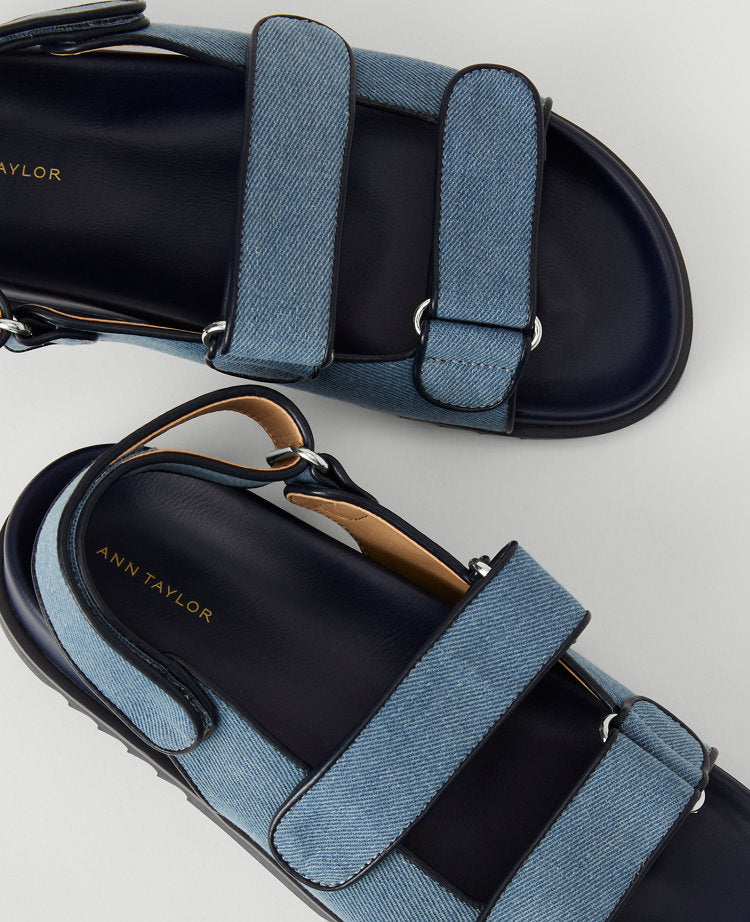 Weekend Collection Denim Slingback Sport Sandals