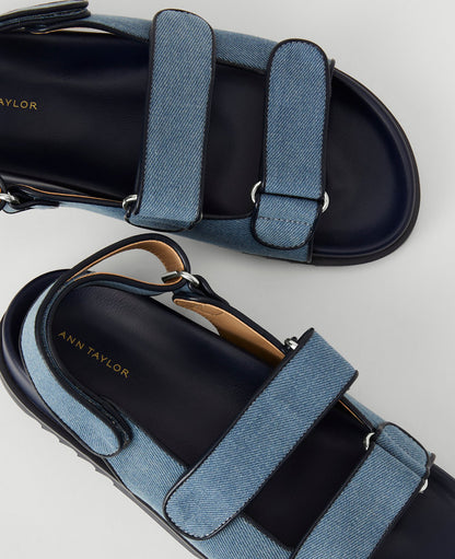 Weekend Collection Denim Slingback Sport Sandals