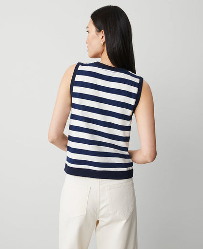 Striped V-Neck Vest