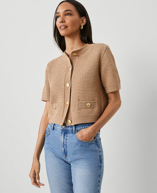 Textured Sweater Jacket