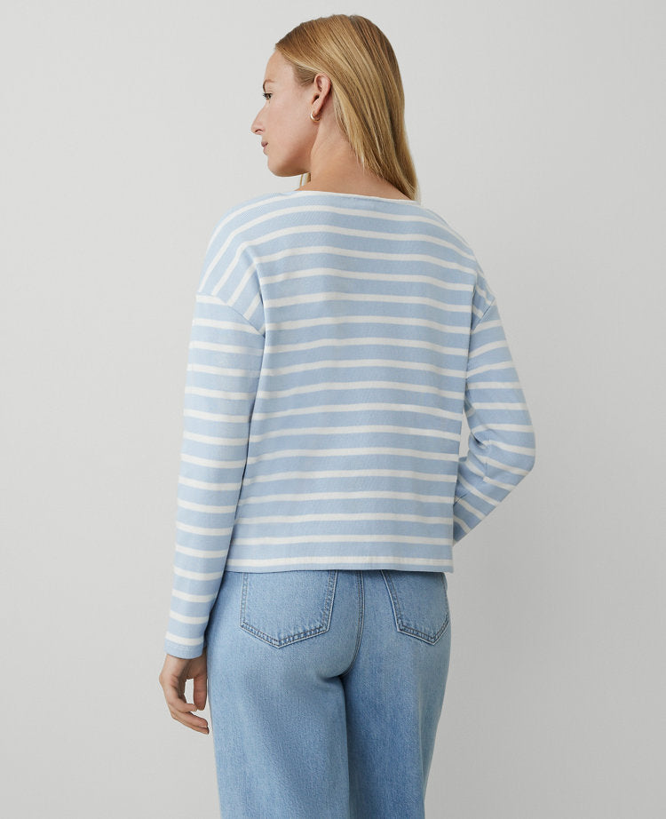 Weekend Collection Stripe Relaxed Long Sleeve Top