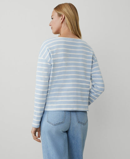 Weekend Collection Stripe Relaxed Long Sleeve Top