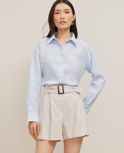 Cropped Linen Shirt