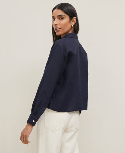 Cropped Linen Shirt