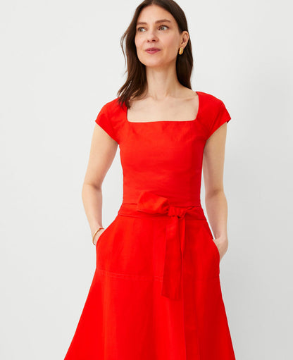 Cotton Linen Smocked Top