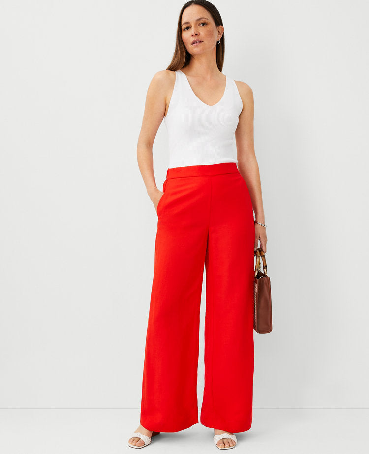 The Easy Palazzo Pant in Linen Blend