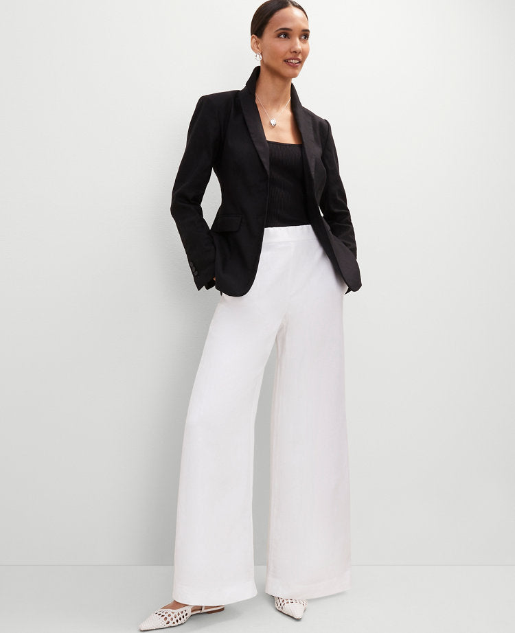 The Easy Palazzo Pant in Linen Blend
