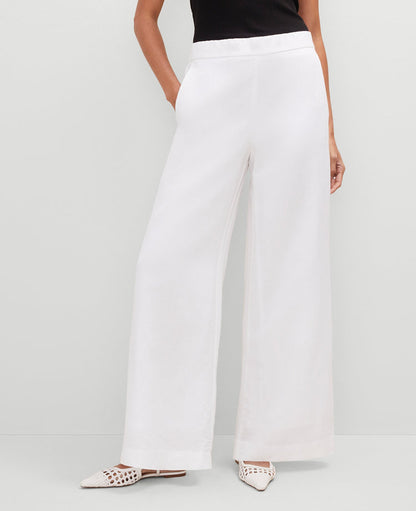 The Easy Palazzo Pant in Linen Blend