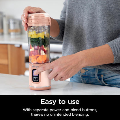 Ninja BC151BK Blast Portable Blender, Cordless, 18oz. Vessel, Personal Blender-for Shakes & Smoothies, BPA Free, Leakproof-Lid & Sip Spout, USB-C Rechargeable, Dishwasher Safe Parts, Black