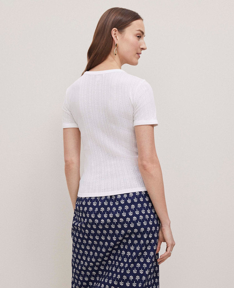 Weekend Collection Pointelle Tee