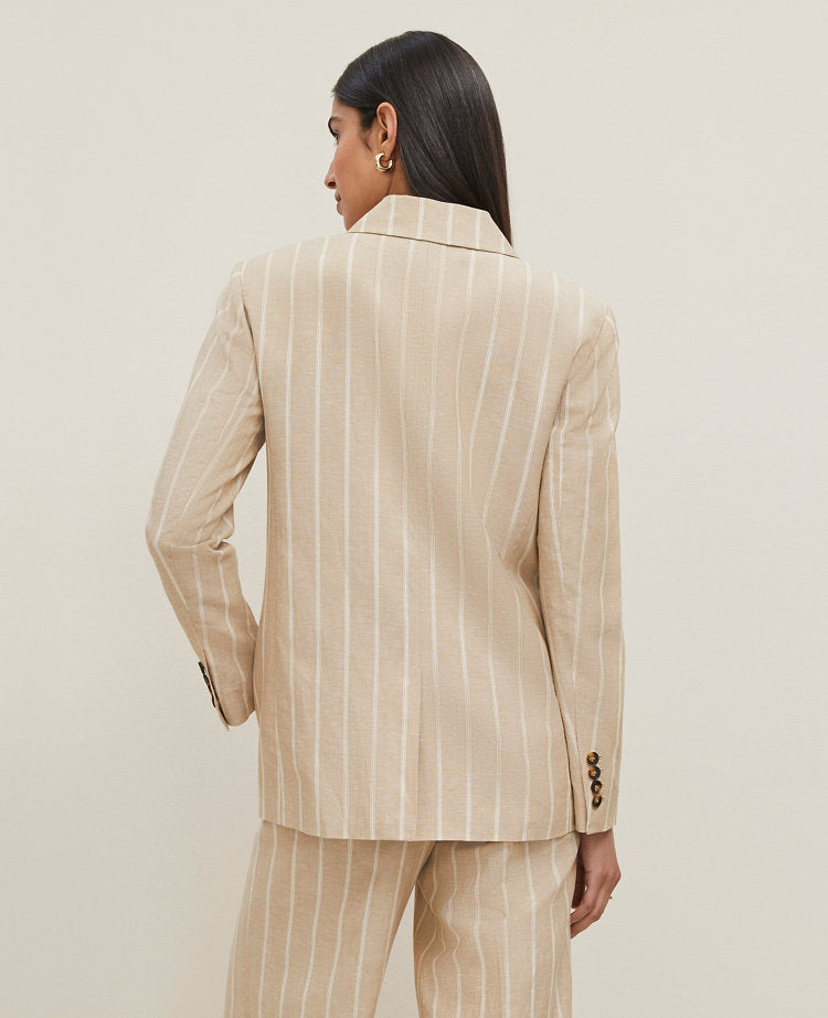 The Double Breasted Blazer in Pinstripe