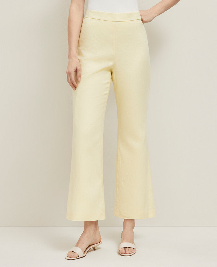 The Flare Ankle Pant in Linen Blend