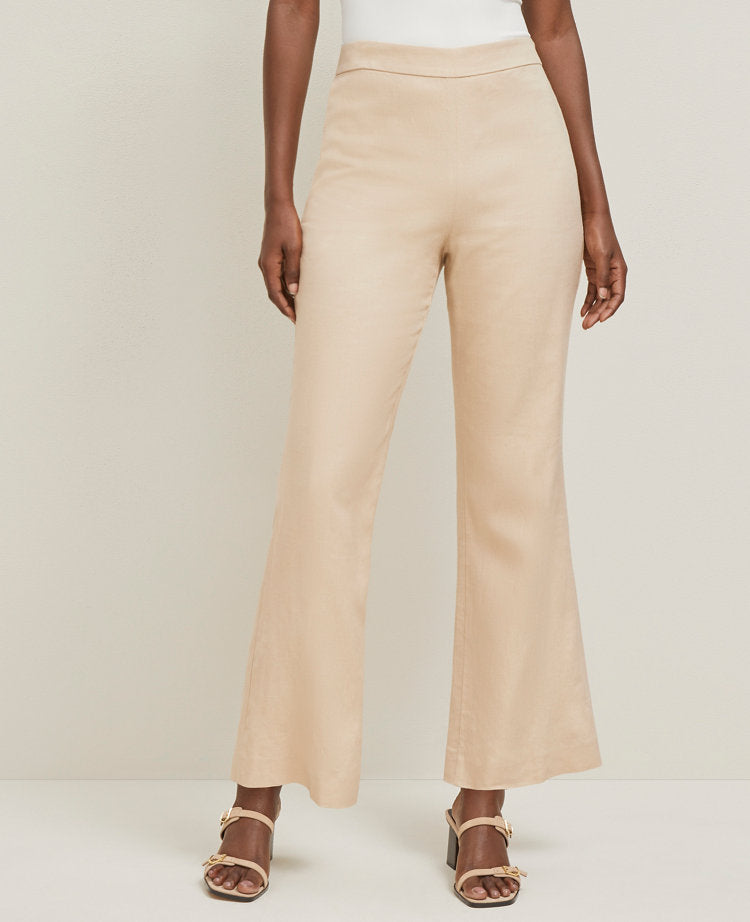 The Flare Ankle Pant in Linen Blend
