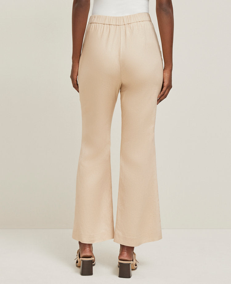 The Flare Ankle Pant in Linen Blend