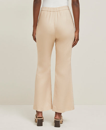 The Flare Ankle Pant in Linen Blend