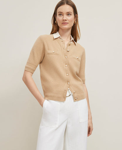 Blouson Sleeve Stitch Cardigan