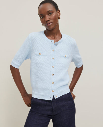 Blouson Sleeve Stitch Cardigan