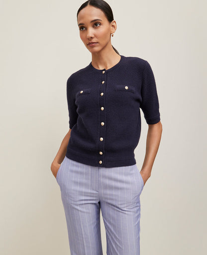 Blouson Sleeve Stitch Cardigan