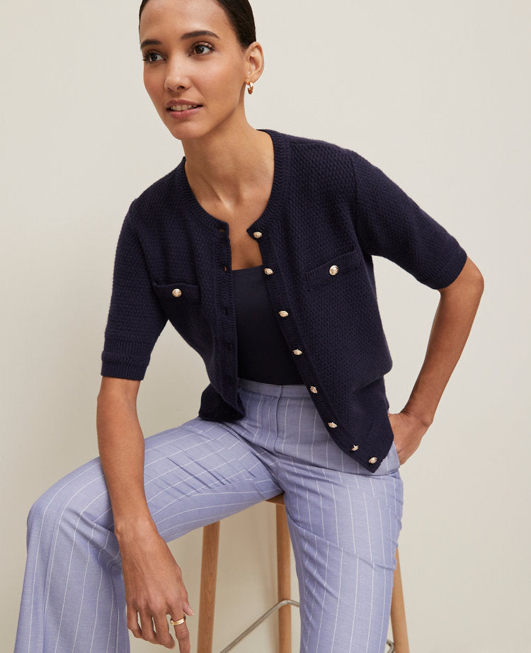 Blouson Sleeve Stitch Cardigan
