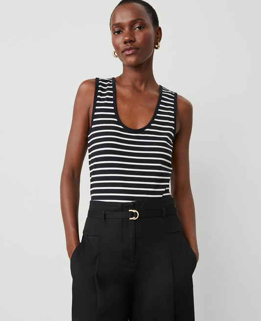 Striped Scoop Neck Tank Top