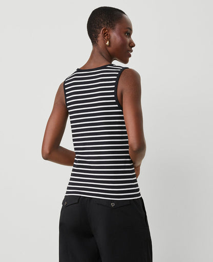 Striped Scoop Neck Tank Top