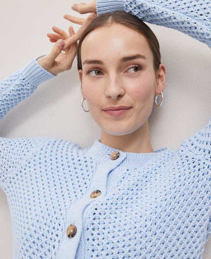 Weekend Collection Open Stitch Scalloped Cardigan