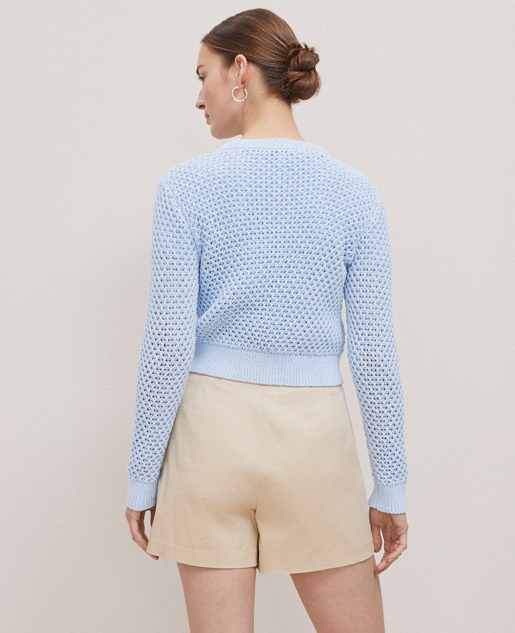 Weekend Collection Open Stitch Scalloped Cardigan