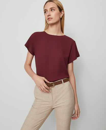 Petite Mixed Media Crew Neck Tee