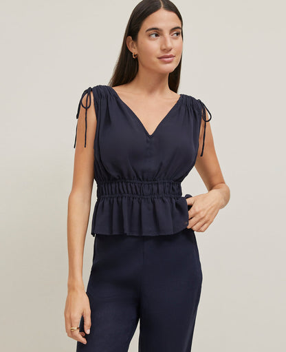 Gathered Tie Top