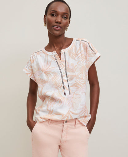 Floral Cutout Linen Popover