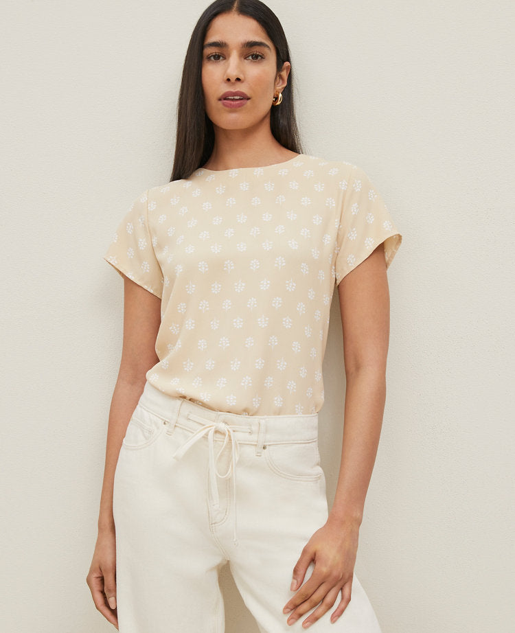 Petaled Mixed Media Tee