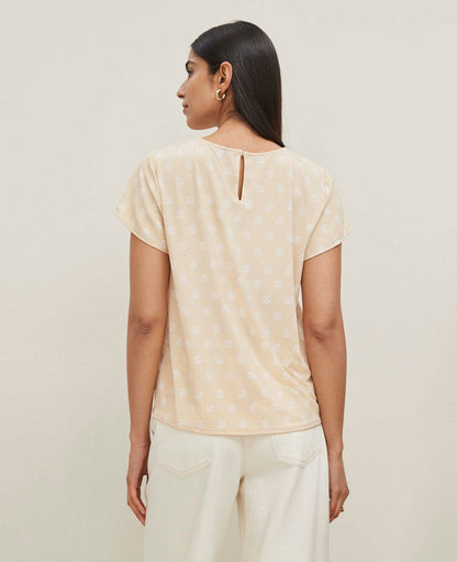 Petaled Mixed Media Tee