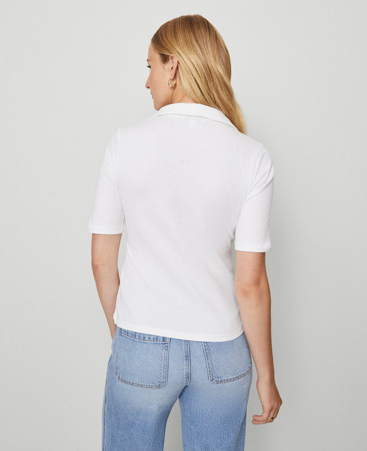 Weekend Collection Split Neck Polo Top