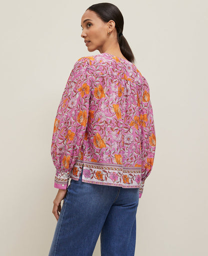 Floral V-Neck Popover