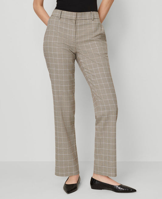 The Petite Straight Pant in Plaid — Curvy Fit