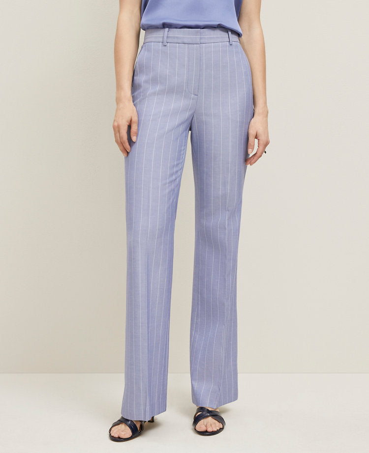 The Petite Flare Trouser Pant in Pinstripe