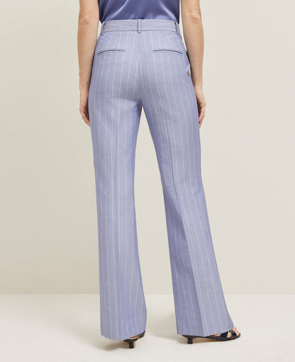 The Petite Flare Trouser Pant in Pinstripe