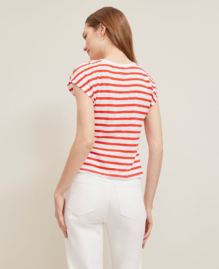 Striped Tie Waist Tee